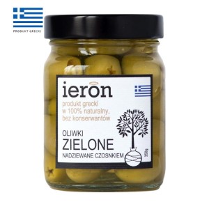 Oliwki zielone nadziewane czosnkiem 360g